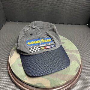 Goodyear NASCAR Adjustable Cap With Embroidered Logo & Checkered Flag Design